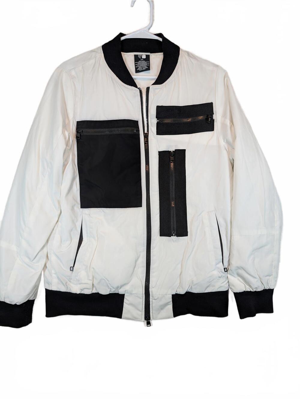 RD Style Utility Bomber Jacket Multiple Zip Pockets Lightweight Mens Small